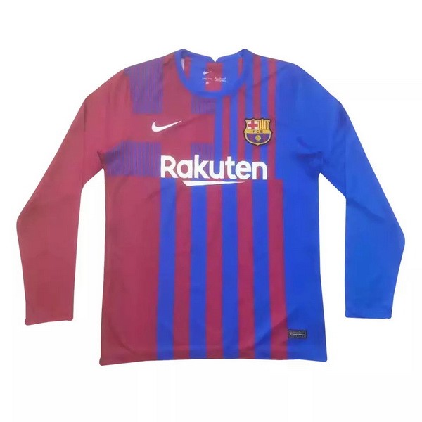 Camiseta Barcelona Primera equipo ML 2021-22 Rojo Azul
